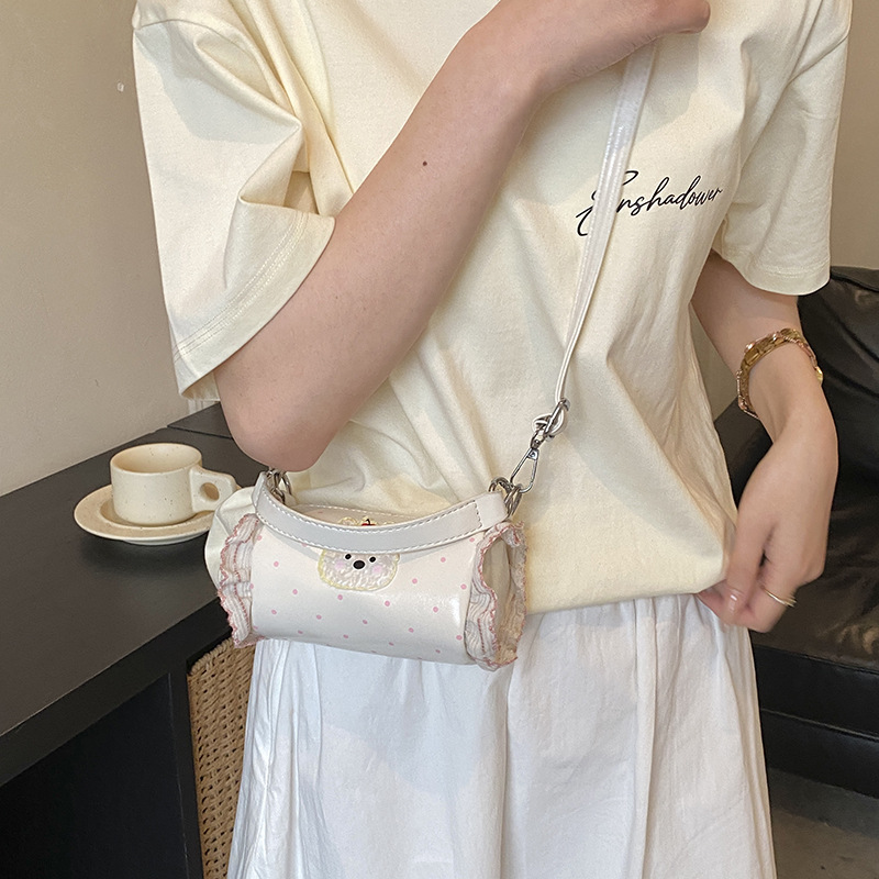 Dolce encaje bolso de niña, bolso de almohada de cachorro encantador, nuevo bolso de cambio para niños