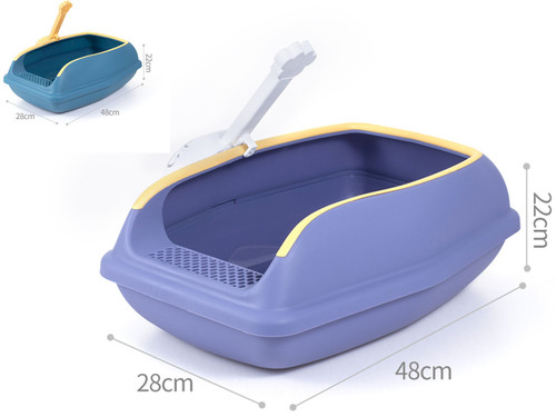 Pet cat litter box, open cat toilet, anti-splash cat litter box, fully semi-enclosed dog and cat litter box, pet supplies