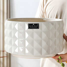 网红陶瓷花盆大号中号家用兰花文竹绿植种植盆简约蝴蝶兰专用花盆