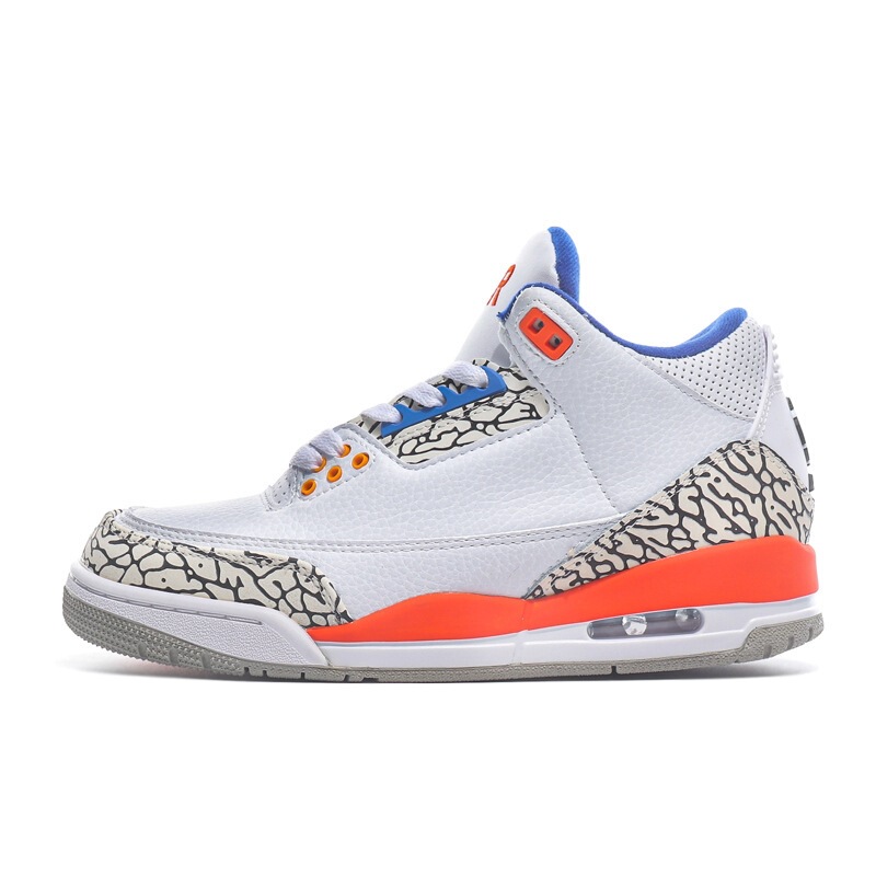 Men's shoes, new AJ3 style basketball shoes from Putian, featuring a cracked design and a white, red, and blue color scheme, trendy sneakers available for wholesale Men's shoes, new AJ3 style basketball shoes from Putian, featuring a cracked design and a white, red, and blue color scheme, trendy sneakers available for wholesale