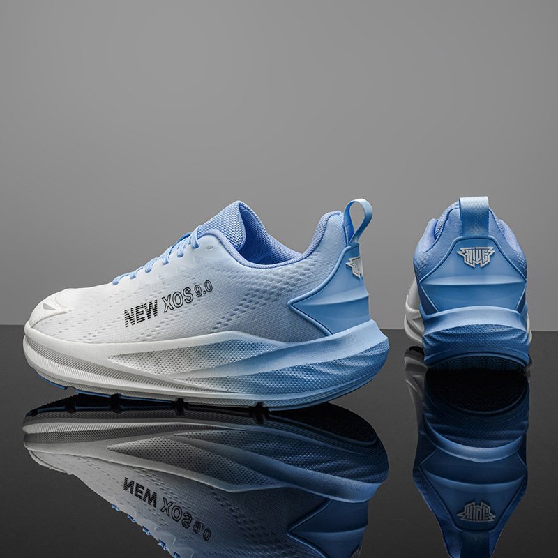 Zapatos de correr de altura ancha, zapatos de correr de malla transpirables para hombres y mujeres, zapatos de deporte ampliados y elevados, amortiguación general de cuatro estaciones, zapatos de correr grandes portátiles