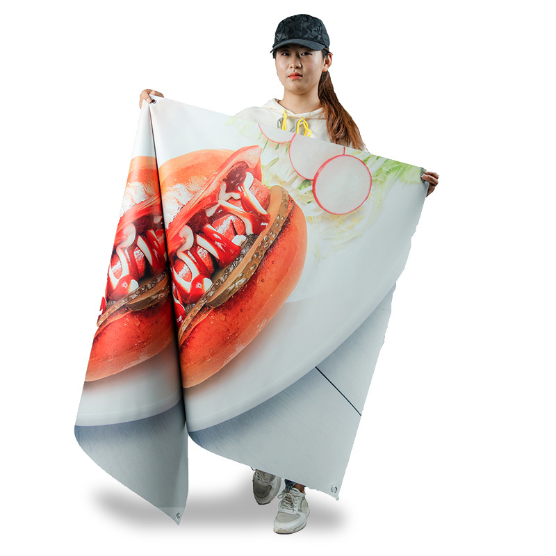 深圳灯布工厂供应高清加厚双面布吊幔喷绘 双面广告吊旗定制