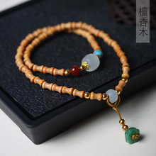 檀香木竹节珠DIY莲蓬款手链规格0.5×0.7男女手首饰念珠厂家批发