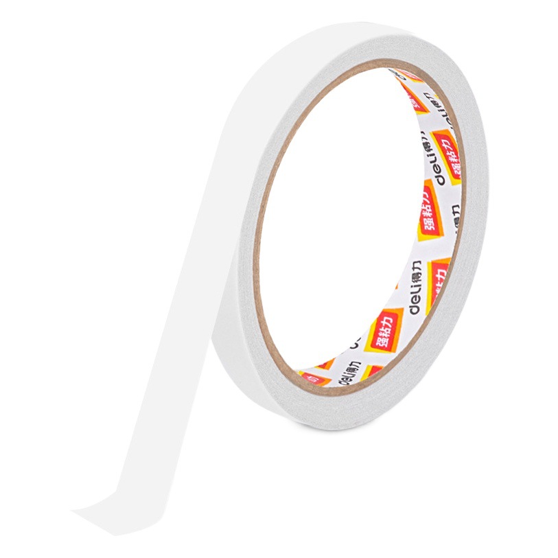 Deli Double-Sided Tape, High Viscosity Cotton Paper, Strong Fixation, No Residue, Dot Glue, Stationery, Office Supplies, Children's Crafts