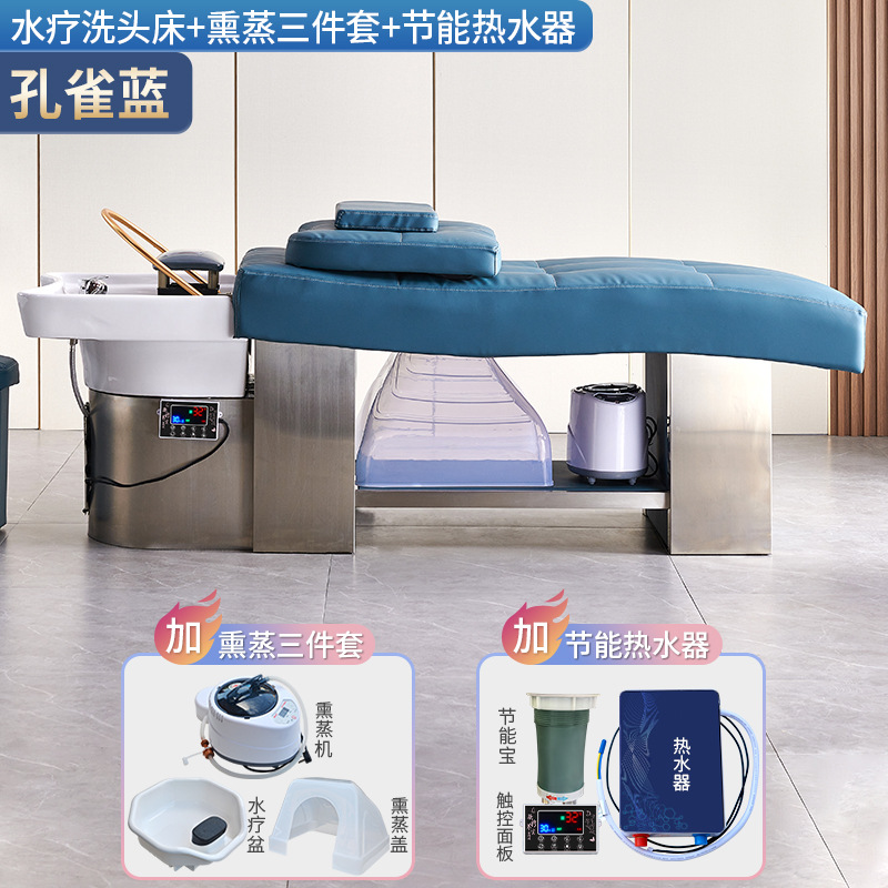 Azul Pavo Real-Cuenca de cerámica + Circulación DE AGUA + Calentador DE AGUA + Fumigación