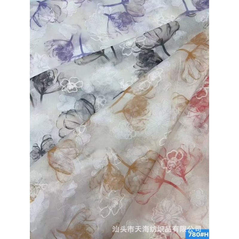 Directly Approved by the Manufacturer, New Models in Stock, Chiffon Printed Embroidery, Gentle and Beautiful Dresses, Tops, Women's Clothing, Beautiful