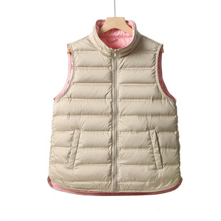 New Lightweight Down Jacket Vest Women's Short Pressure Glue Collar plus size All-match Contrast Color Vest Warm Waistcoat Fashion