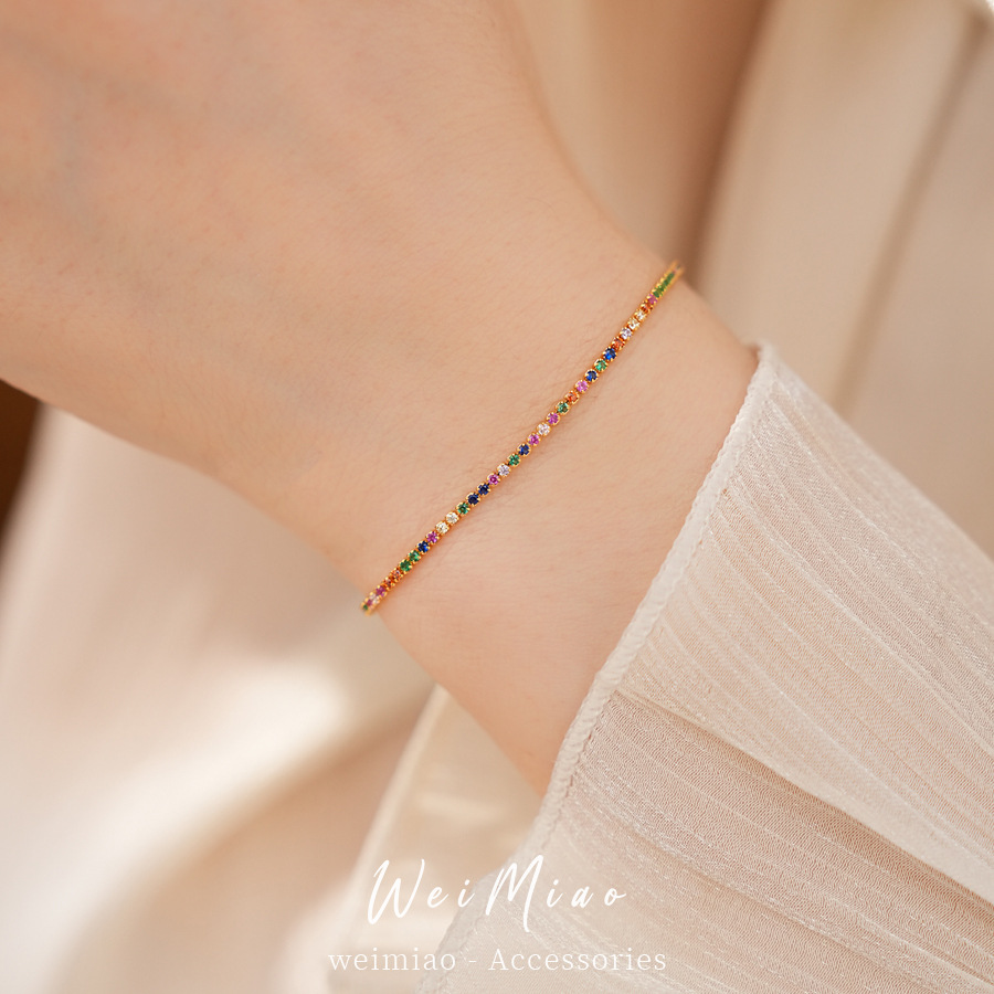 18 quilates de oro real pulsera de piedra de aluminio ligera de lujo pulsera de nicho temperamento simple moda casual joyas al por mayor