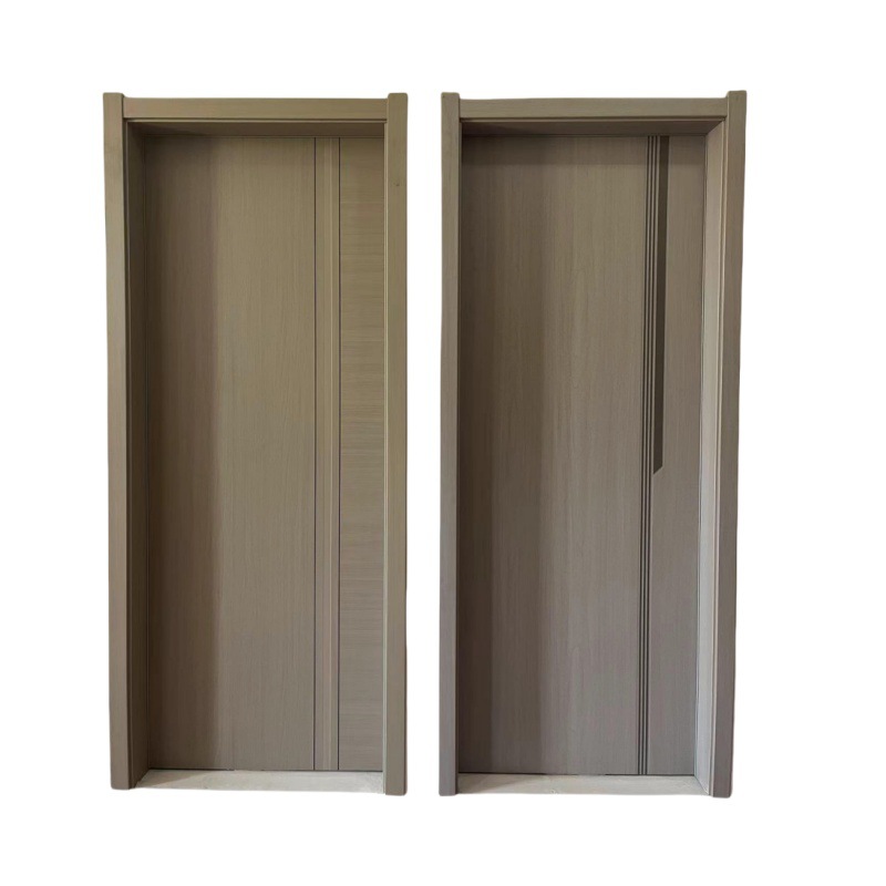 Puerta compuesta de madera sólida puerta de habitación sin pintura ecológica puerta de hotel de madera de carbono cristalina puerta interior puerta de dormitorio insonorizada image 6