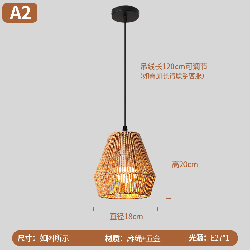 Nuevo candelabro de comedor de salón de té chino, sala de estar, lámpara antigua, sala de estudio de tatami, entrada, candelabro de ratán creativo, lámpara de bar