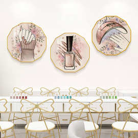 美甲店美睫眉唇海报挂画美容院装饰画化妆品店图片背景墙面壁画