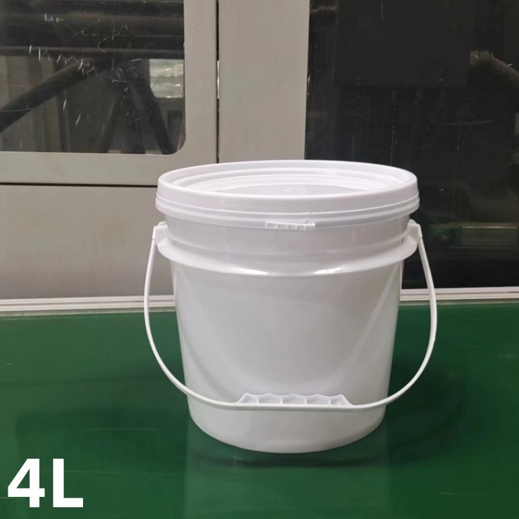 全新pp广口桶塑料桶4L涂料桶油墨桶4升胶水桶粉末包装润滑油小桶