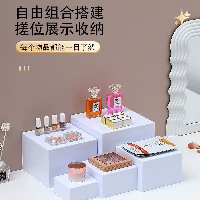 跨境高透加厚亚克力耐摔防划痕收纳盒黑白透明收纳五面盒工厂直发