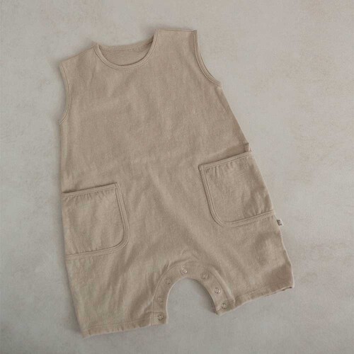 2024 new summer Korean style baby jumpsuit ins Nordic style solid color harem children's patch bag fart cover
