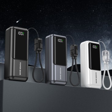 新しいコンパクトな内蔵ワイヤーパワーバンク 10000 mAh デジタルディスプレイ 22.5 W 超高速充電ポータブル電源|undefined