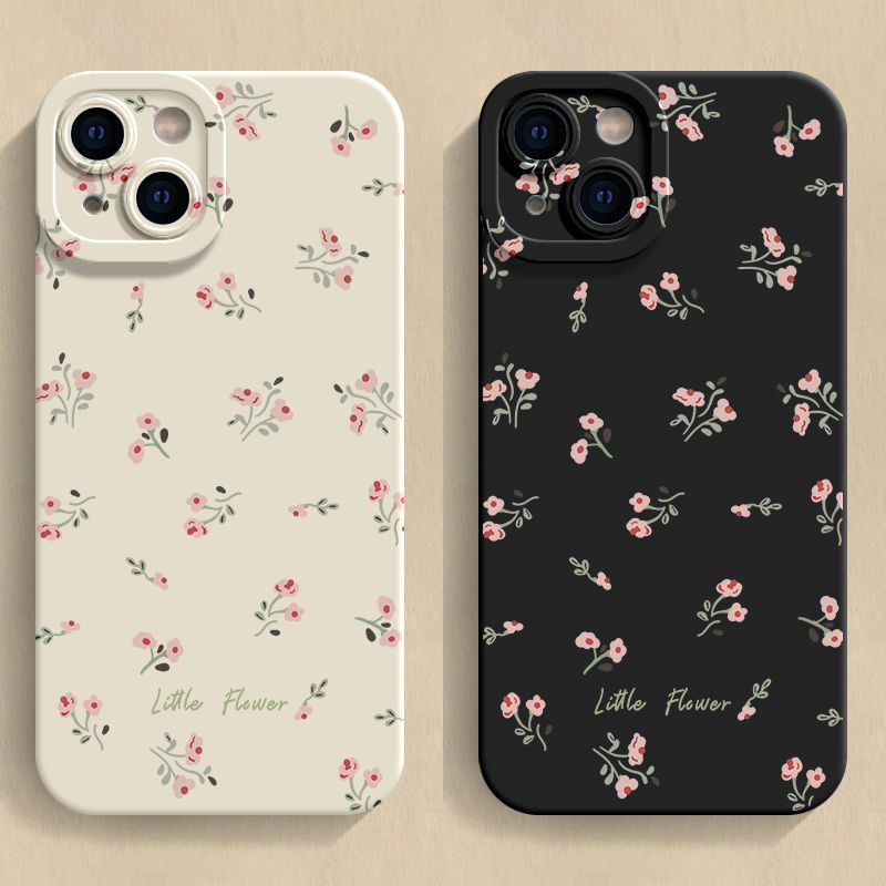 Floral Suitable for Iphone11/12/13/14 Mobile Phone Case Apple 15/16Promax Full Edge Silicone Anti-Fall