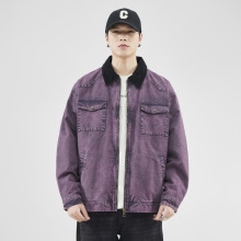 秋季美式复古翻领飞行员夹克男宽松潮牌大码休闲工装教练纯棉外套