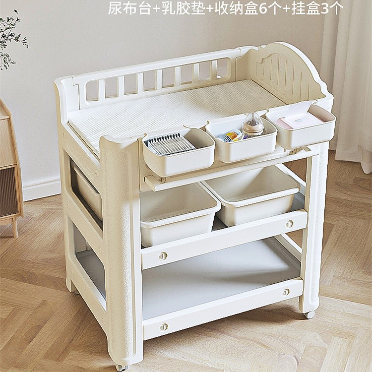 Mesa de pañales para bebés Babyviva Mesa de cuidado para tocar para bebés Cambio de pañales Cuna de baño para recién nacidos extraíble