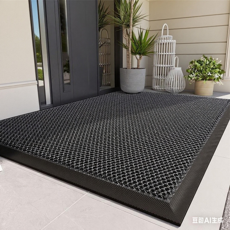 ヴィラ玄関ドアフロアマット、家庭用弾性滑り止めフットマット、屋外エントランスカーペット、ドアマット|undefined