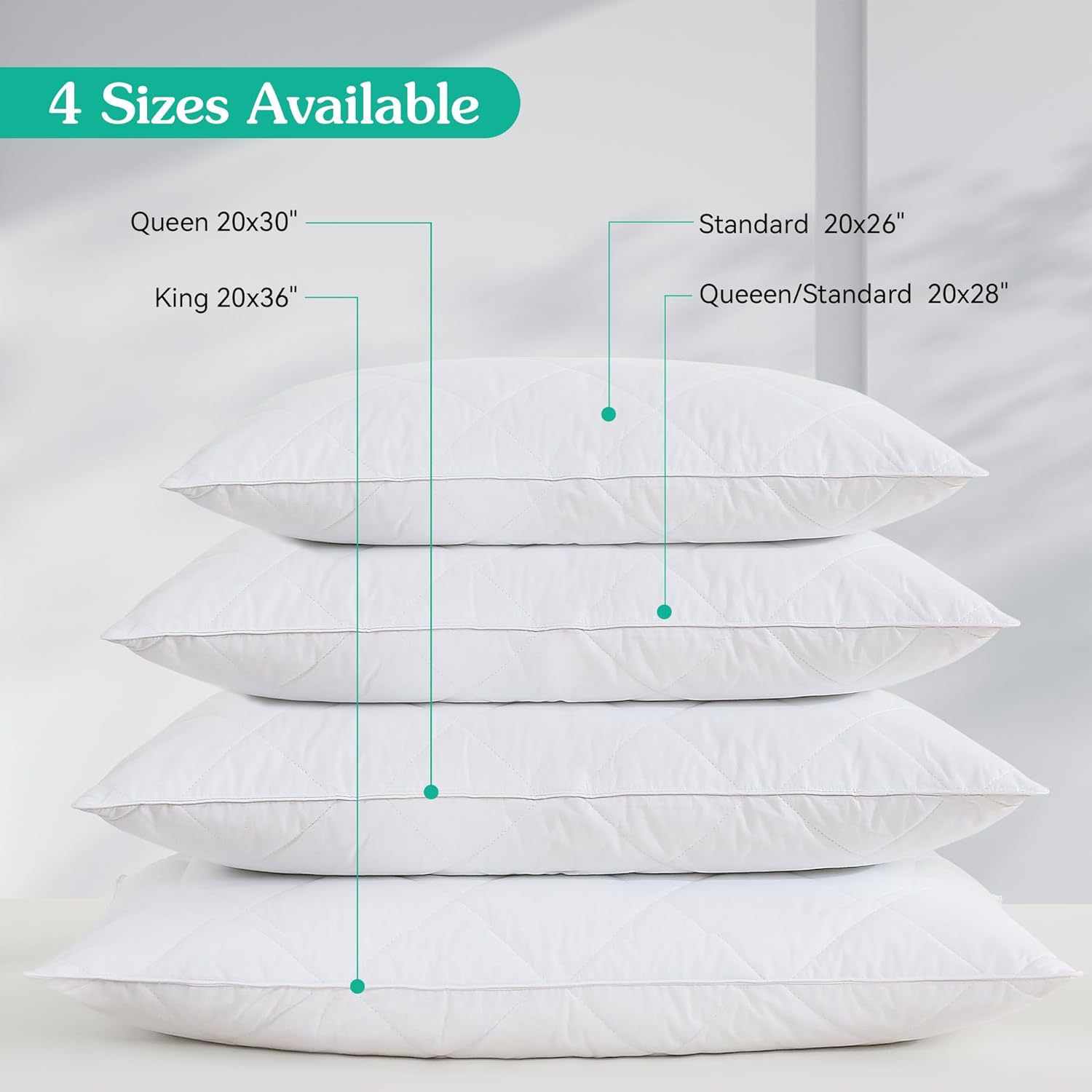 Suministro directo de fábrica almohada de algodón blanco almohada núcleo par Amazon transfronterizo