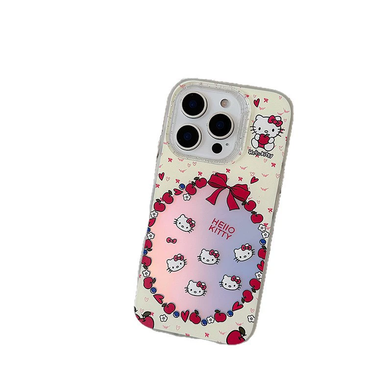 Hello Kitty, яблочный, совместимый iPhone 15, iPhone15 Pro, чехол для телефона, силиконовый милый iPhone14 Pro, iphone, 13promax