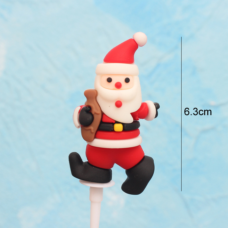 Christmas Santa Claus Snowman Elk Soft Glue Party Cake Decorating Supplies 1 Piece display picture 5