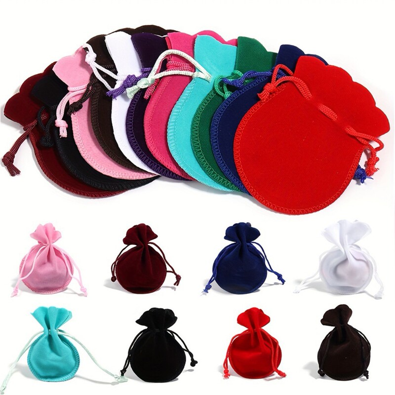 Drawstring Velvet Pouch for Jewelry Packaging, Jewelry Storage Bag, Small Cloth Bag for Cultural and Artistic Items, Customizable