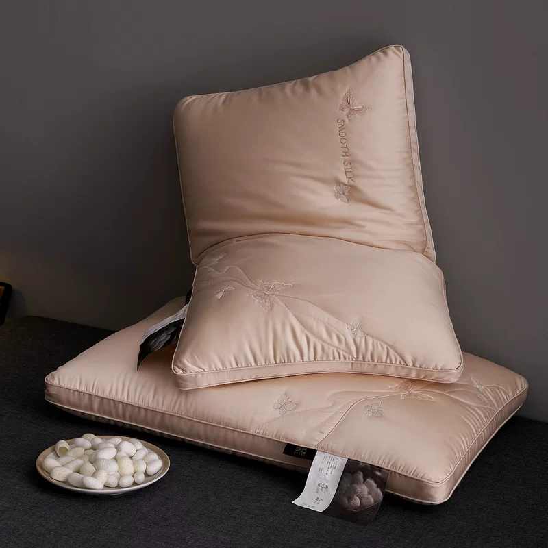 Neck pillow for home use, with neck protection, with embroidery, 48x, 74cm