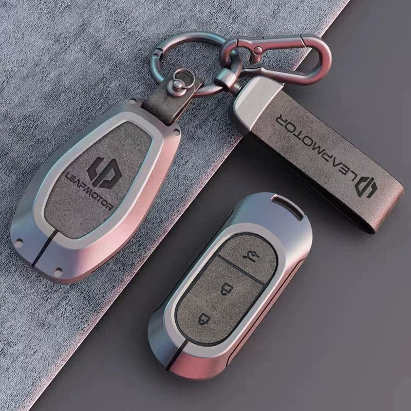 Подходит для Zero T03, чехол для ключей C11, мужской 22, автомобильный, высококачественный, серый, ретро, ​​защитный корпус, воротник с пряжкой