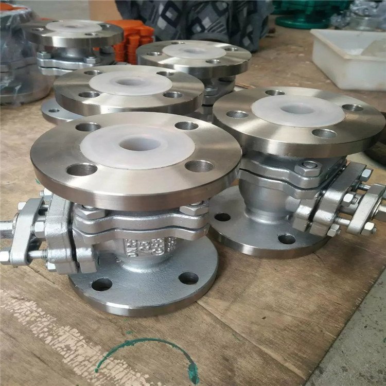 铸钢不锈钢衬氟球阀 Q41F46-16C 手动衬四氟法兰球阀 Q41F46 球阀