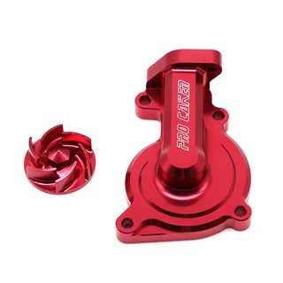 CAKEN modified parts NC250 engine extra large impeller water pump cover CNC material cross-country motorcycle Universal (Motorcycle Safety Supplies) - nc-extra-large-impeller-pump-cover-red-wpc-120201