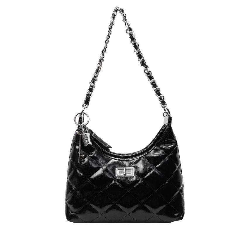Цепочка, сумка через плечо, модная одно плечая сумка, стиль Chanel, сумка с цепью