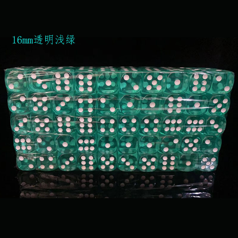 16mm 둥근 투명한 라이트 그린