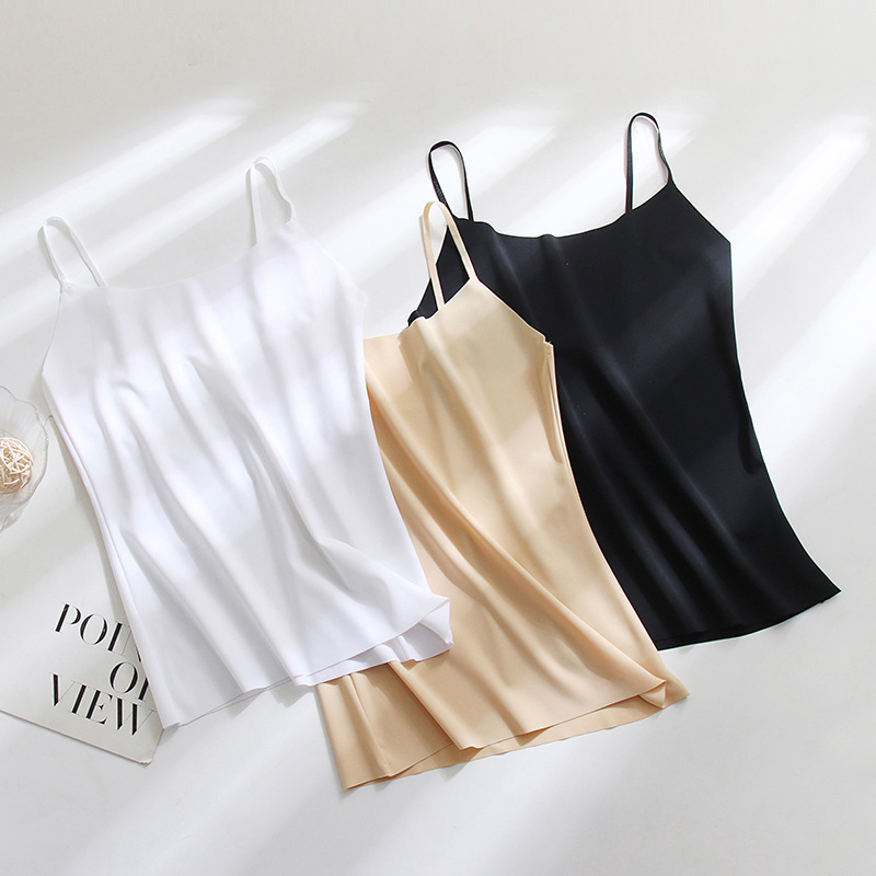 Women's Ice Silk One-piece Sling Underwear Seamless Korean-style Slim-fit Slim-fit Slim-fit Thin Strapless Inner Beautiful Back Small Vest