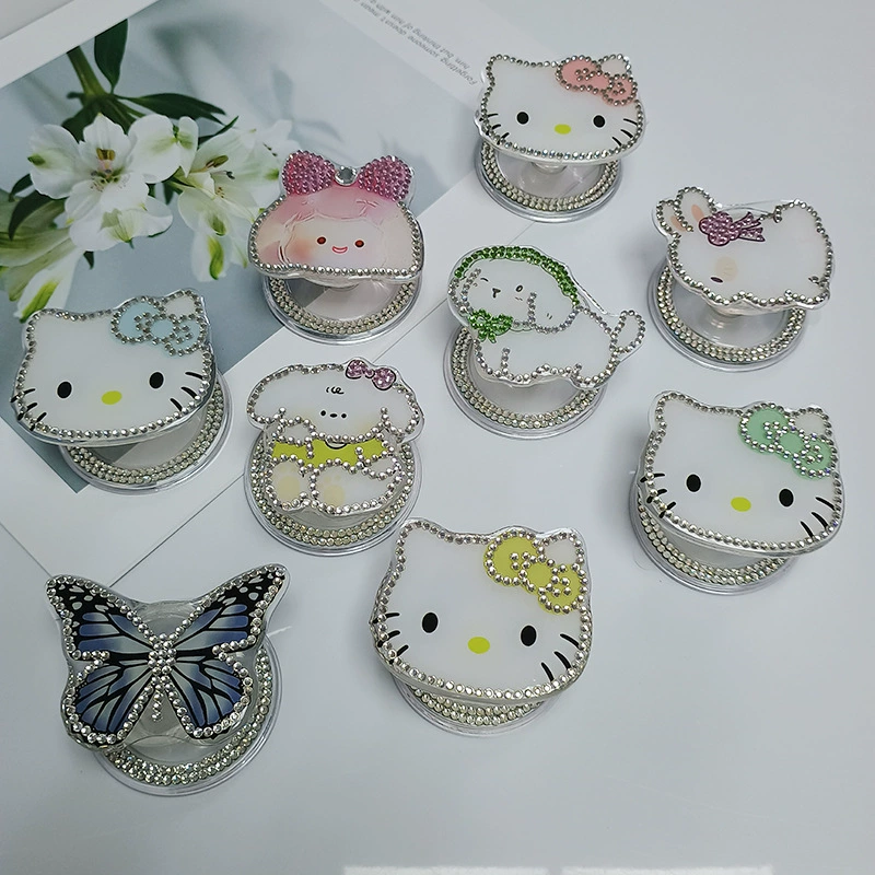 Оригинальный черный кожаный кошачий коврик Flash Diamond, подходящий для магнитного держателя мобильного телефона Magsafe, персонализированная креативная подставка для ленивых