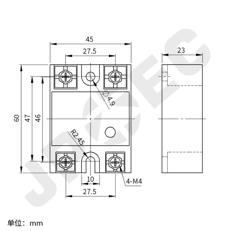 JGX-1571F 10A480VAC однофазный твердотельный реле Shanghai Qiyi JPEC
