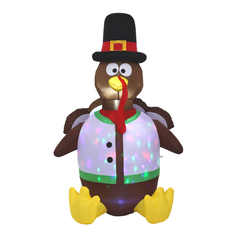Decoración festiva transfronteriza de 1,8 m iluminación de color blanco Turquía Acción de Gracias / decoración de patio / molde inflable