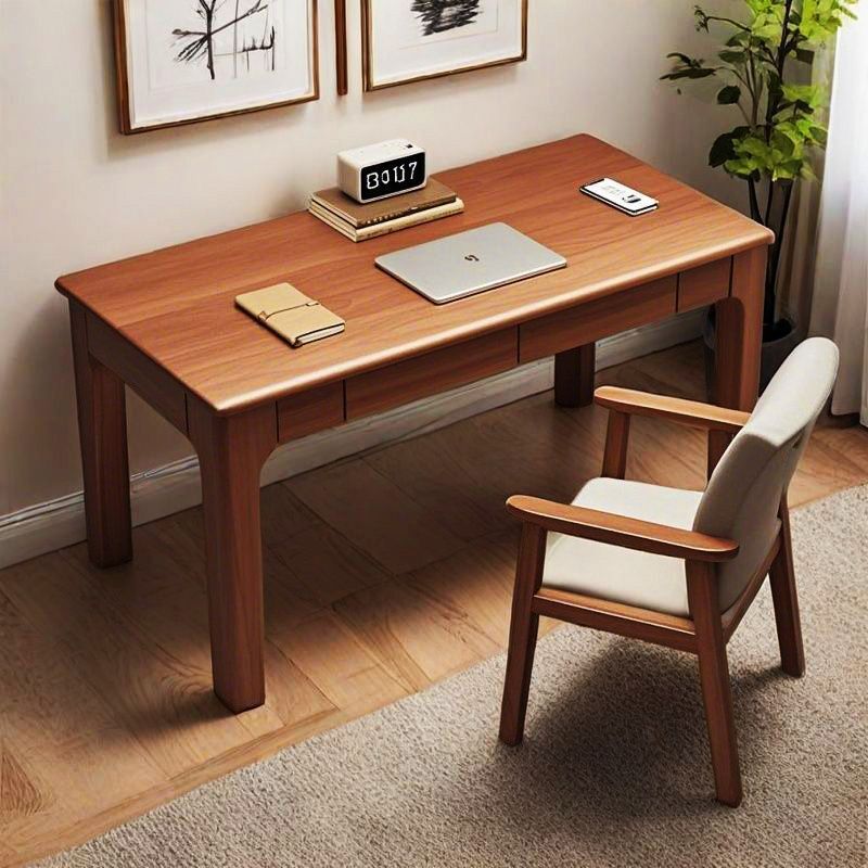 All Solid Wood Desk Chinese Style Table Simple Modern Home Student Writing Desk Office Bedside Study Adult Computer Desk