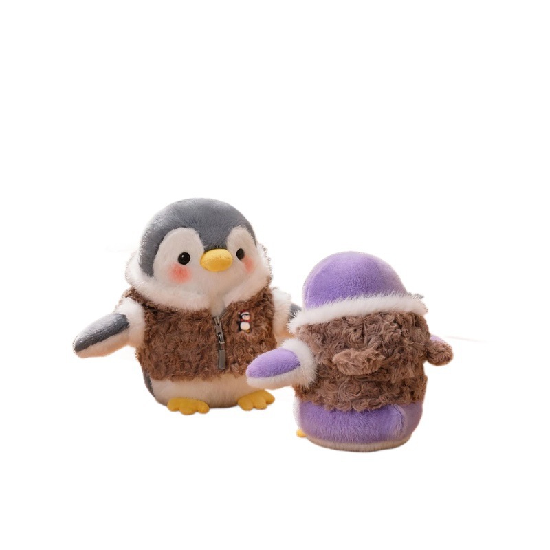 Pingüino de Navidad se transforma en chaqueta de flores del noreste, sombrero de copo de nieve, pingüino pequeño, regalos para chicas en Nochebuena