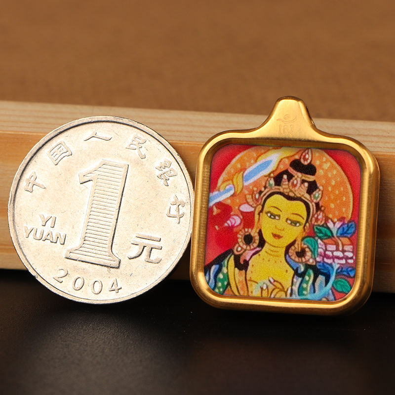 Kaifeng mini colgante Tangka Huang Zakilam tibetano joyería collar de marca budista ventas calientes