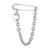 Retro chain stainless steel heart-shaped with tassels, brooch, pendant, pin, protective underware, accessory