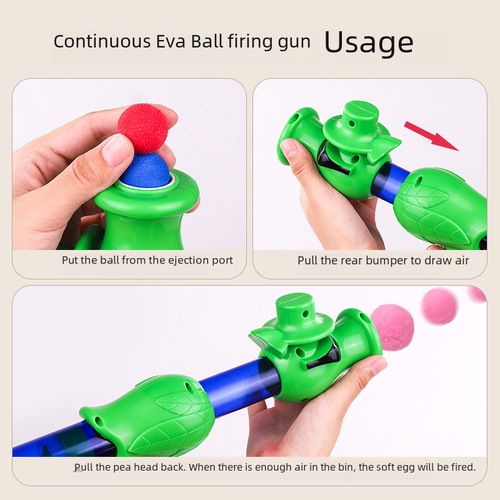 Popular cat toy fur ball pompom launcher gun to relieve boredom toy high elastic fur ball bite-resistant cat stick pet ball