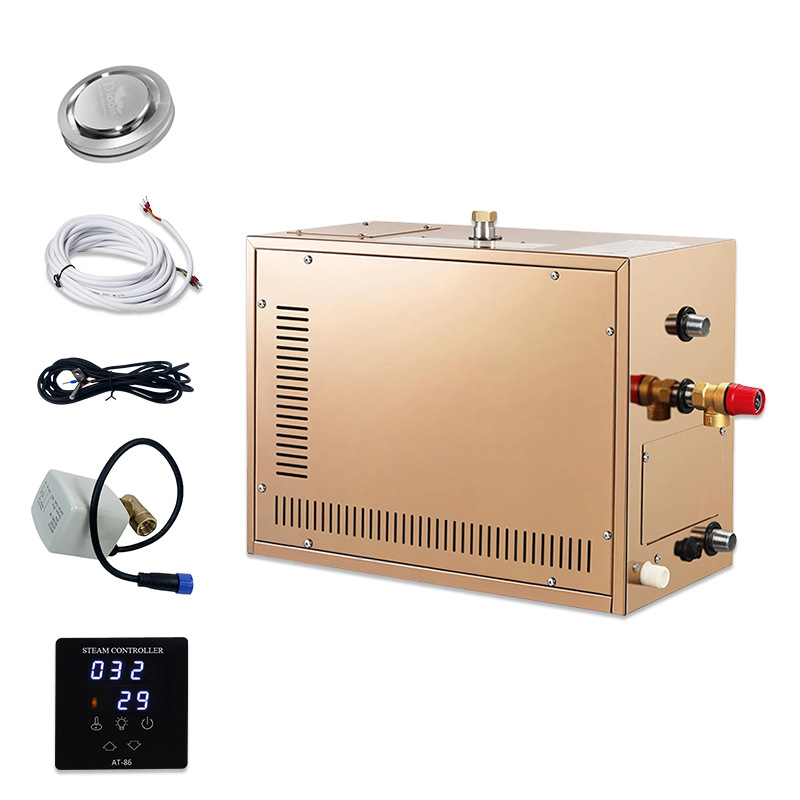 Atcsteam fábrica instrumento sauna generador de vapor húmedo máquina sauna automático drenaje vapor baño equipo
