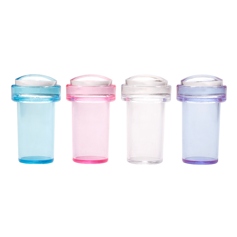 Herramientas de impresión de sello de silicona de manicura 2.3cm sello transparente elástico de silicona con raspador sello pintado de manicura