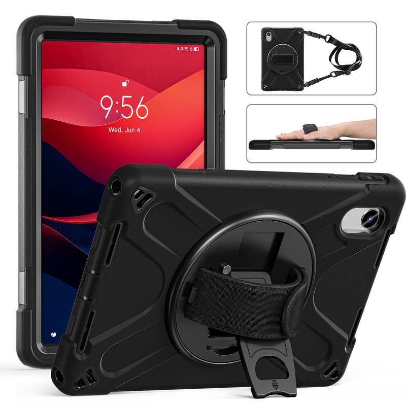 Suitable for Lenovo Xiaoxin Pad 11 Pirate King Protective Case 2025 Shoulder Strap Hand Strap Bracket Silicone Anti-Fall Shell