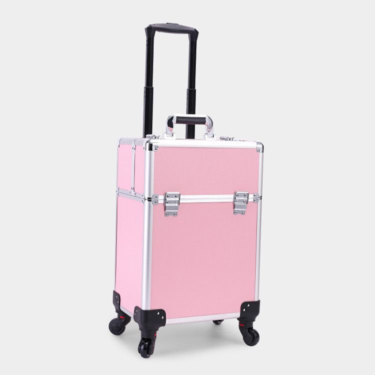 Caja de maquillaje multicapa, caja de tracción de maquillaje profesional, caja de herramientas de bordado de uñas, peluquería, maquillaje especial de gran capacidad