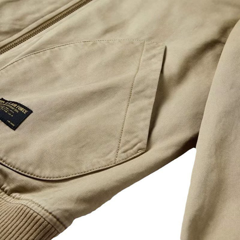 Бейсбольная куртка unisex, японский ретро стиль, демисезонная тонкая оверсайз, молния и вязаные манжеты