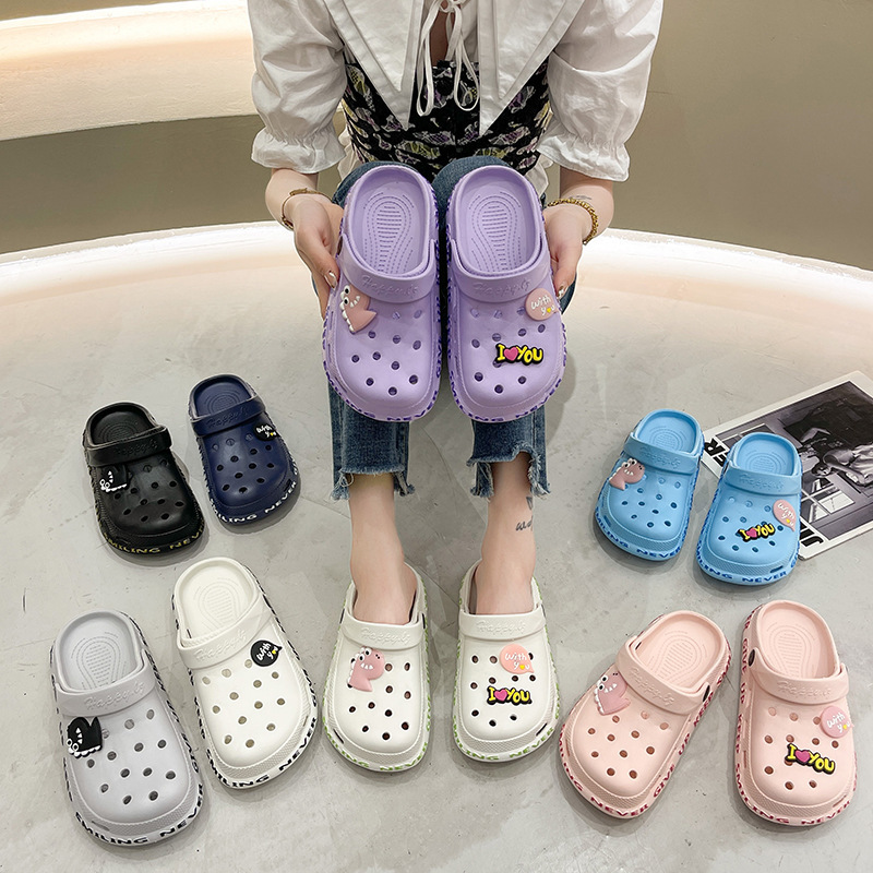 Cave Shoes Women's Couple Sandals and Slippers Summer Beach Outdoor Wear Nurse Fashion ins Trendy Anti-slip Internet Celebrity Cute Thick Sole