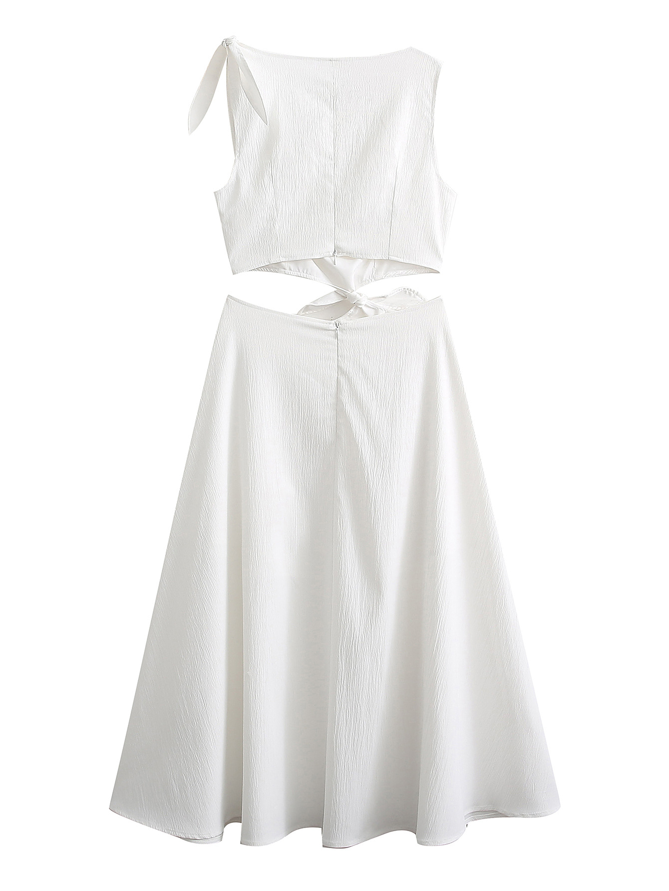 White Vest & Skirt With Lining 2 Piece Set NSXFL101447