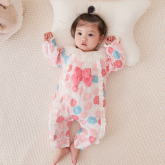 Idea Infant & Toddler 2023 Spring New Arrival Baby Cotton Double-Layer Seamless One-Piece Jumpsuit with Newborn Print – Style 3005